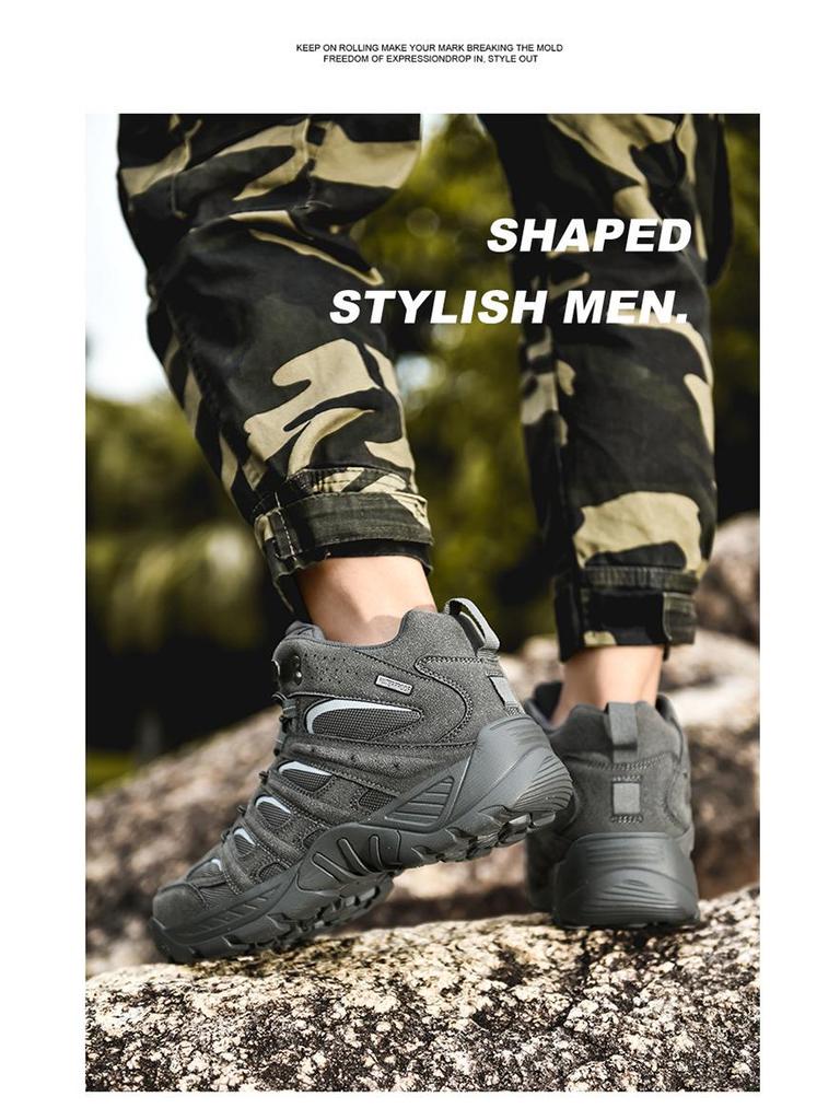 High-Top Outdoor Hiking Boots - Men's Large Size Martin Boots