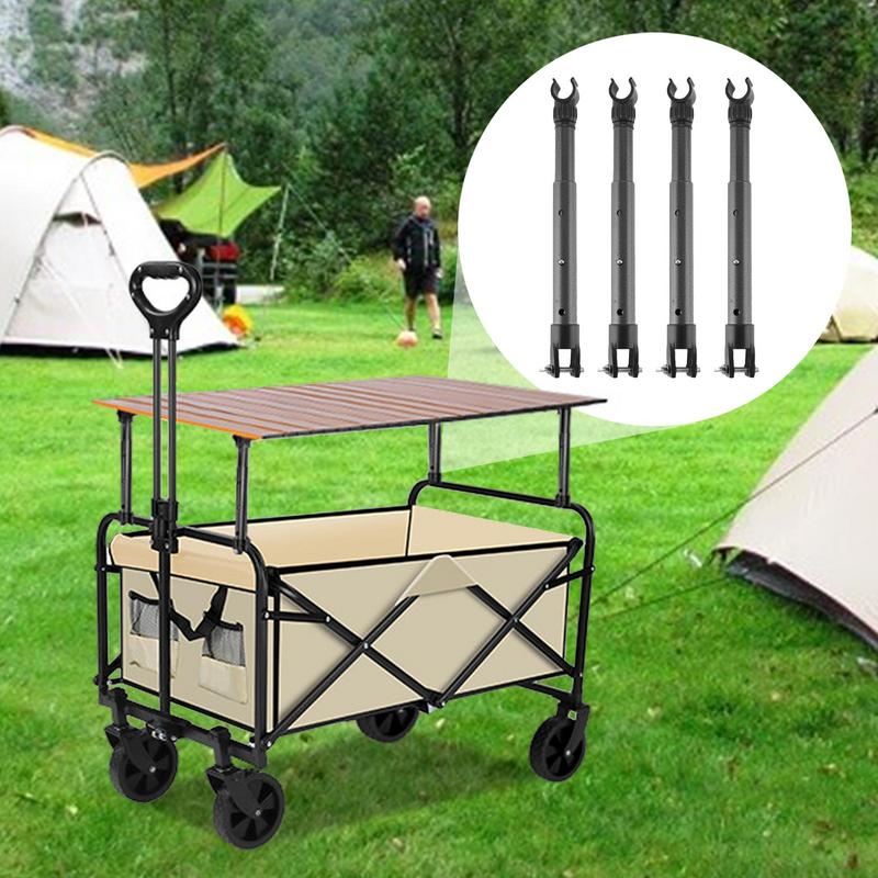 Folding Table Legs Strong Load Bearing Camping Cart Desktop Telescopic Pole Outdoor Camping Table Bracket Cart Attachment Table