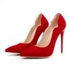 Fashion 2025 Women Shoes Luxury Brand Pumps Red Shiny Bottom Pointed Toe Black High Heels Thin Heel 12cm Sexy Wedding Party Ladies Shoe