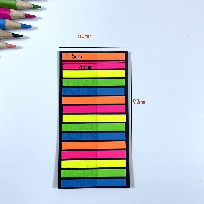 

300Pcs Ultra-fine Color Index Sticky Notes PET Label Stickers Highlighter Alternative Non-transparent Office School Supplies