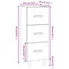 Sideboard In White 34.5 X 34 X 90 Cm Engineered Wood
