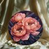 1PC Retro Peony Flower Iron Wall Art Decor, Metal Tin Sign For Kitchen Home Christmas Halloween Gift