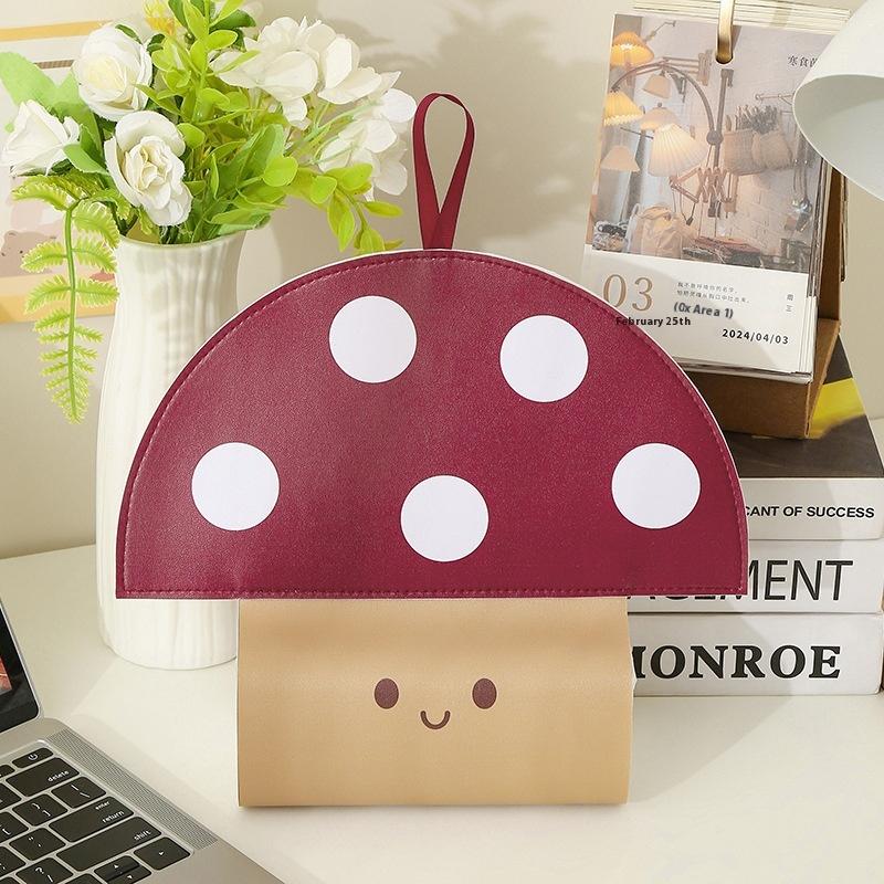 

Creative Cloth Mushroom Tissue Box Cute Decorative Hanging Tissue Bag Wall Mounted Napkin Container Living Room