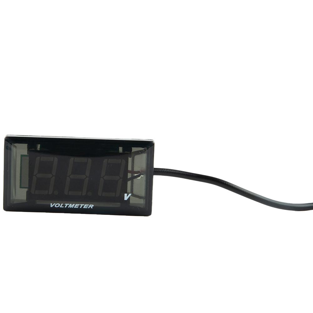 DC 12V Digital Car Voltmeter Automotive Voltage Meter Red Motorcycle Vehicle LED Display Voltage Tester