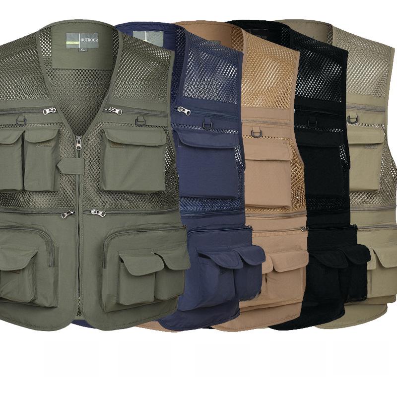 Men's Summer Mesh Multi-Pocket Fishing Vest – Outdoor Lightweight Sleeveless Jacket