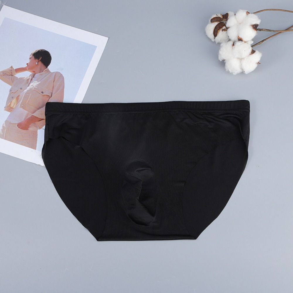 

5 шт. Бесшовные мужские трусы из ледяного шелка, прозрачное нижнее белье для мужчин, бесшовные сетчатые трусы для мужчин