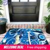 Pokemon Lucario Blue Energy Style Print Non-slip Doormat, Soft Absorbent Floor Rug for Home Decor