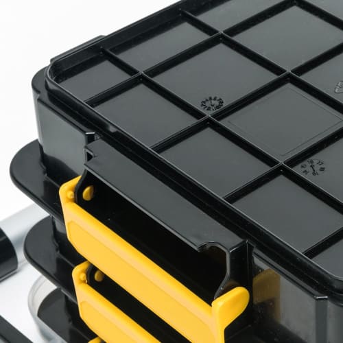 E-Supply Tool Box, 3-Tier, Divided, with Handle, Resin, Small Item Storage, Screws, Parts, EEX-TBX01