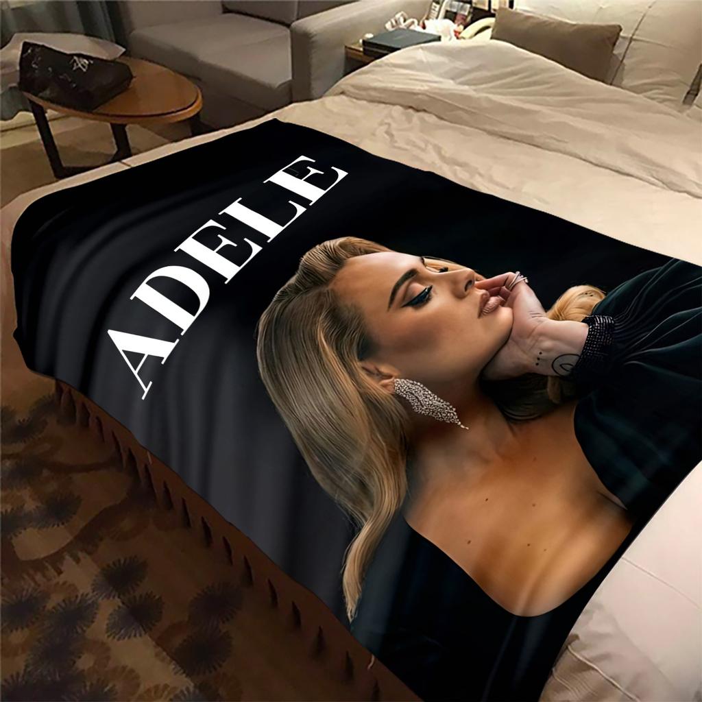 ADELE Plush Blanket Soft Comfortable All Seasons blanket Sofa Office Naps blanket Outdoor Travel throw Perfect Gift