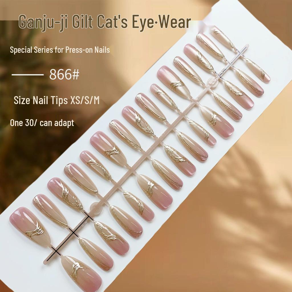 

Kanroji Three-Dimensional Cat Eye Luxe Gilded Nails