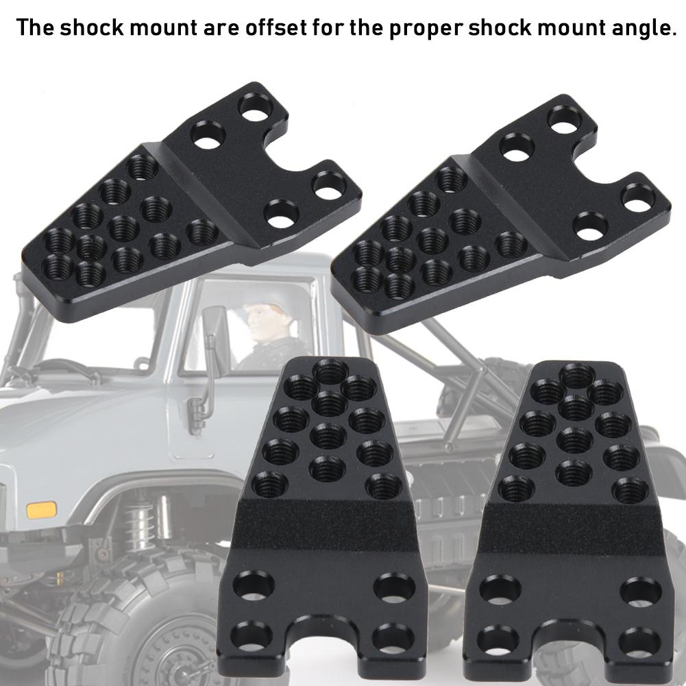 Aluminum Lower Shock Mount Lift Kit Set for Axial SCX10 Remote Control Car Threaded MountingBlack