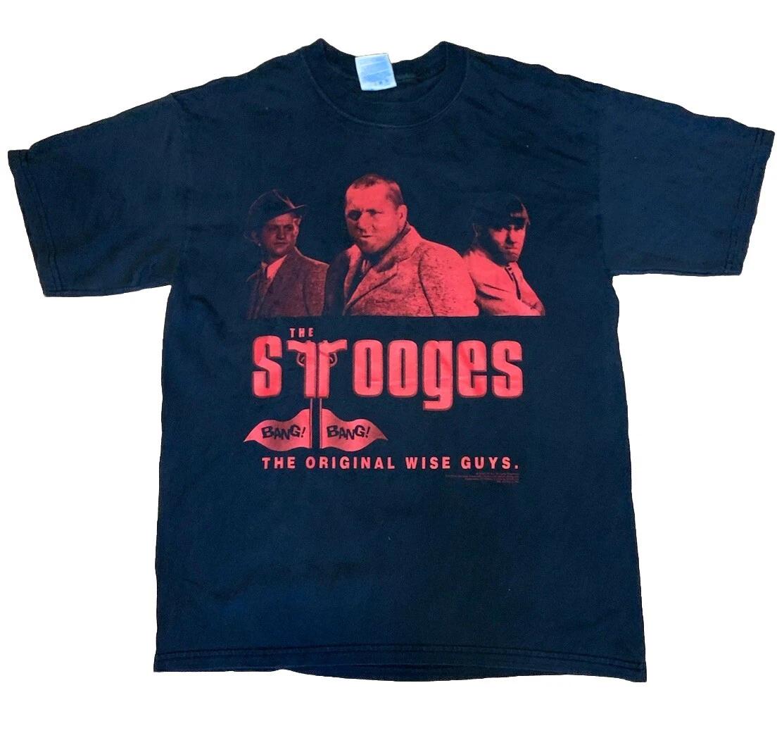 

Vintage The Three Stooges T Shirt The Sopranos Men Large Black Movie Rare 3XL