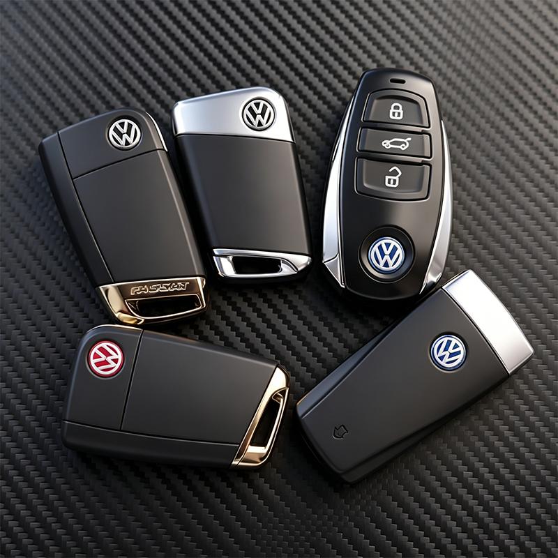 Car Sticker Hub Caps 5/10Pcs 14mm Car Key Emblem Stickers Auto Control Key Logo Decals For Volkswagen VW Golf Tiguan Jetta Trans