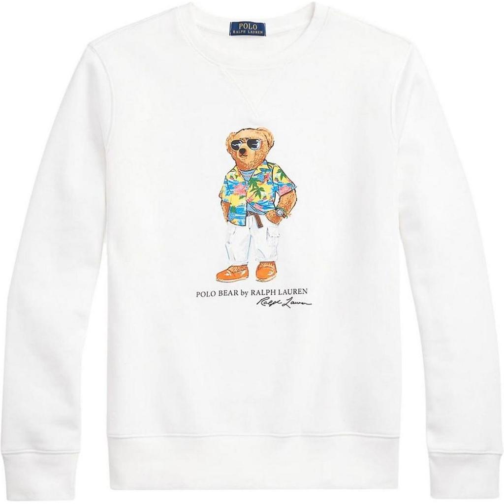 Polo Ralph Lauren Björntryck Crewneck Långärmad Sweatshirt Herr sweatshirt Vit 710853308-032