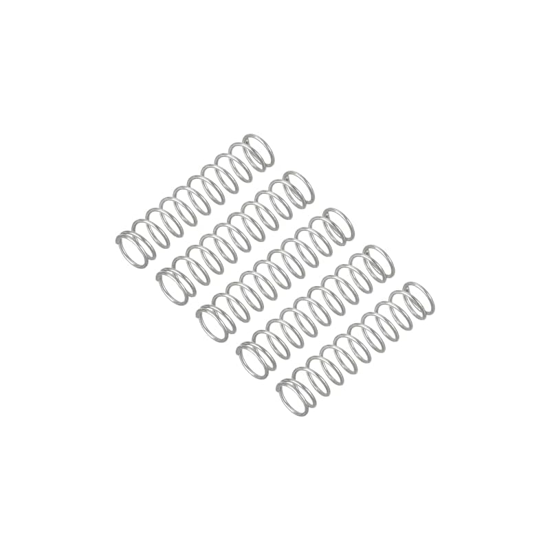 Uxcell Compression Springs, Coil Springs, 0.5mm Wire Diameter, 5mm Outer Diameter, 20mm Free Length, Made of 304 Stainless Steel, for Repair,