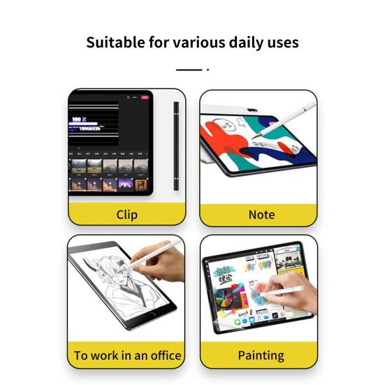 Capacitive Pen Dual Heads Precise Positioning High Sensitivity Multi-function Conductive Smooth Writing Portable Universal Tablet PC Phone Pencil