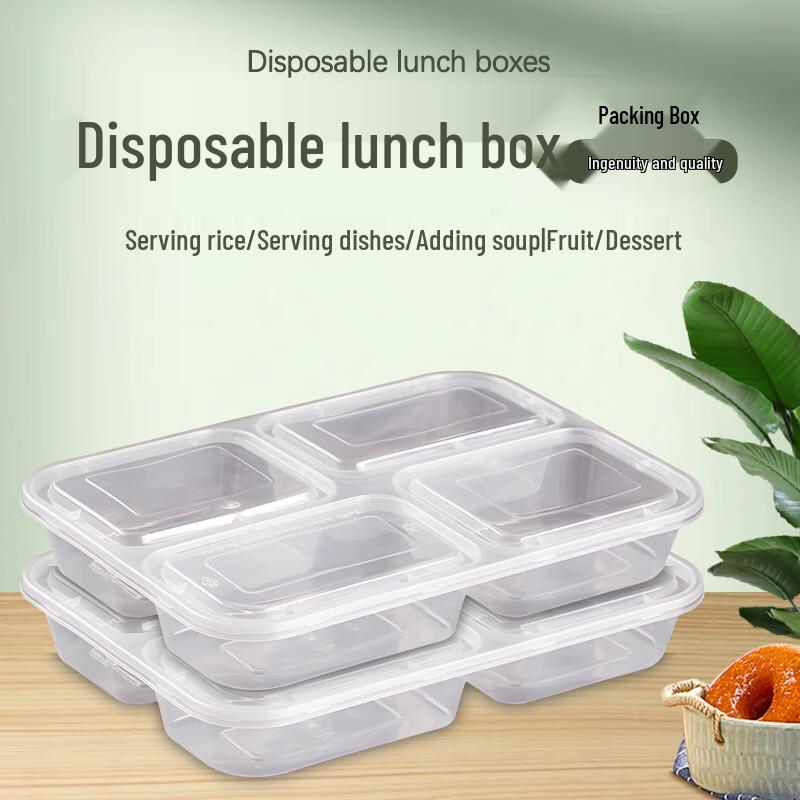 Ronghe 4-Compartment Disposable Microwaveable Food Containers