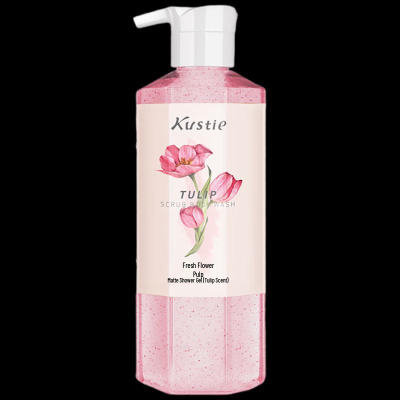 Kustie Flower Pulp Exfoliating Shower Gel