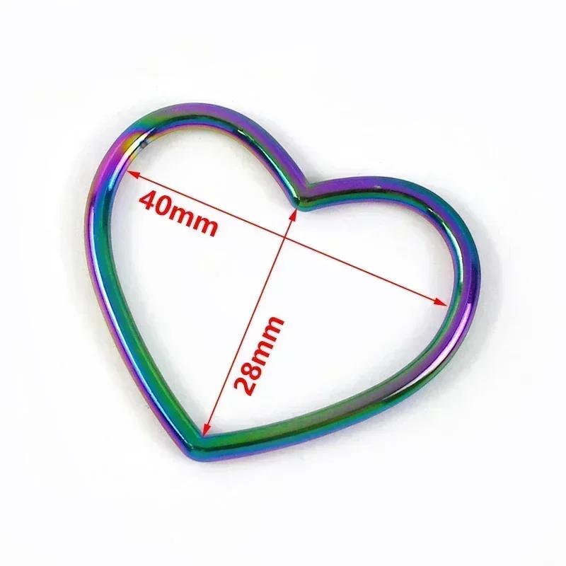 Meetee 5-20Pcs Metal O Ring Buckles Webbing Belt Clasp Dog Collar Connector Hanger Heart Loop Hooks DIY Hardware Accessories