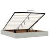 Ottoman Bed with Mattress & LEDs Light Grey 180x200 cm Velvet