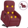 VidaXL Electric Massage Recliner Burgundy Red Fabric 3303005