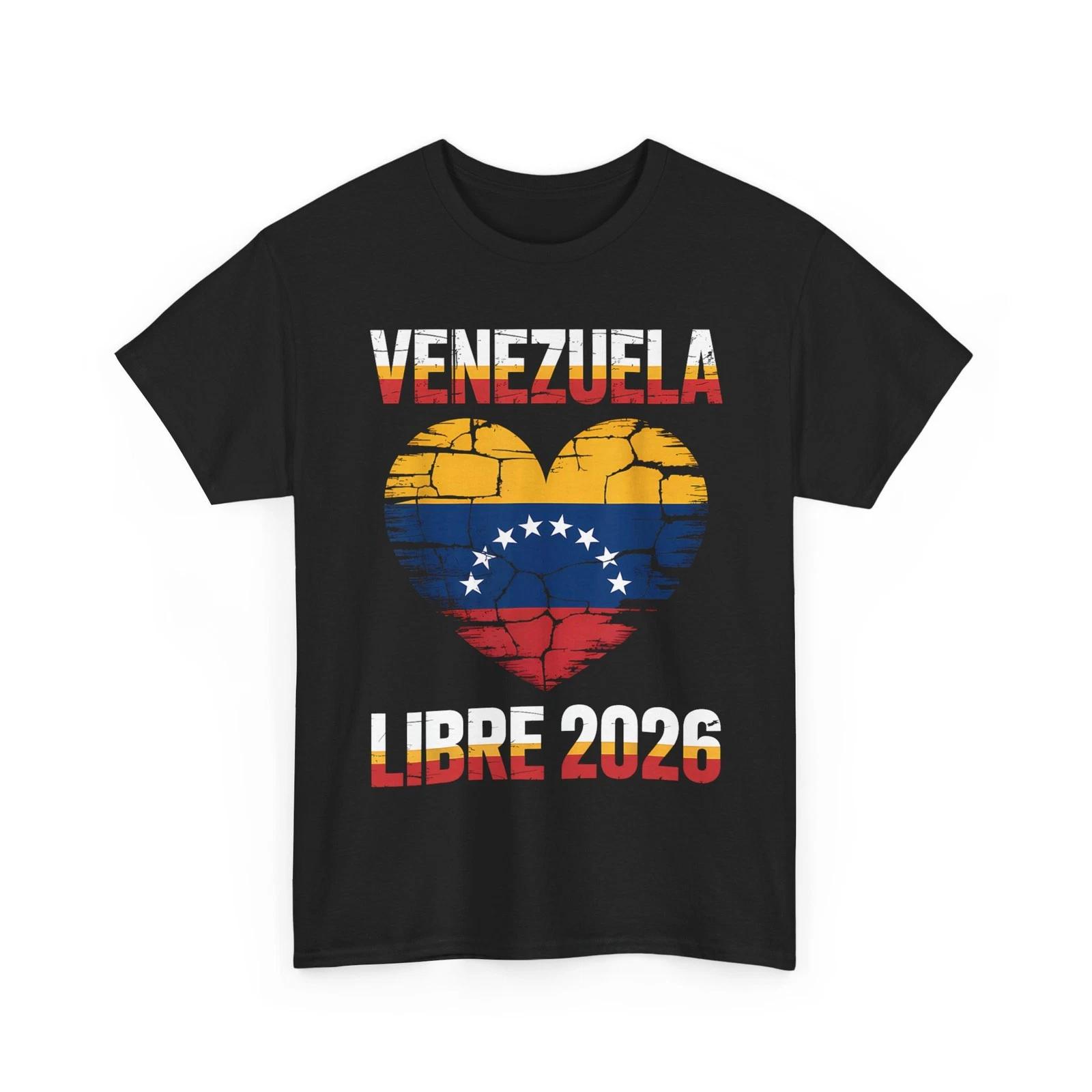 Venezuela Libre 2026 Free Venezuela Heart Flag T-Shirt S