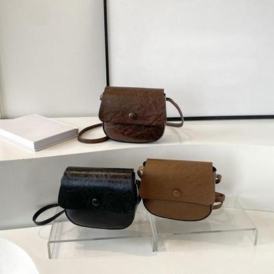 Sac à bandoulière tendance et simple pour femme, en cuir PU, couleur unie, sacoche de créateur