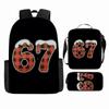 Cartoon Brainrot-Themed Backpack Crossbody Bag Pencil Case School Kids Ages 10-12