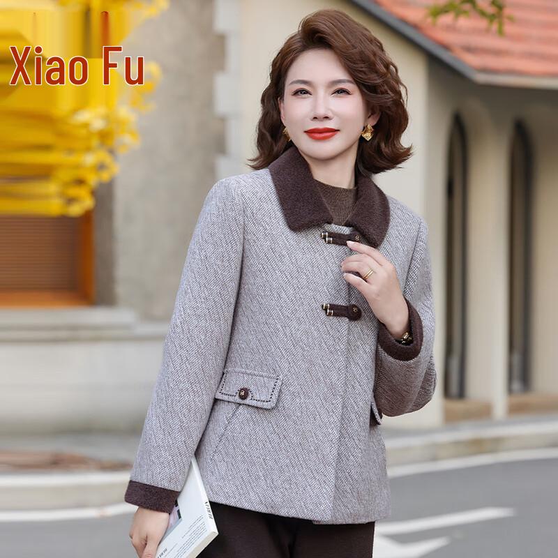 Women's Plus Velvet Wool Blend Winter Jacket