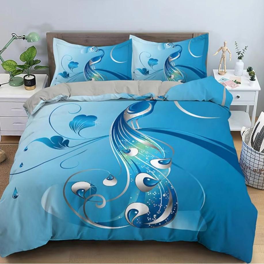 Colorful Feather Duvet Cover Set Bedding Set 3-piece Duvet Cover Set