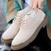 Mens Shoes Casual Luxury Leather Sneakers Male Comfortable Suede Shoes Spring Autumn Lace-up Solid Walking Shoes