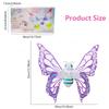 Electric Butterfly Wings Moving Elf Wing with Light Fairy Wings for Kids Birthday Christmas Cosplay Dress Up Angel Girls Toy