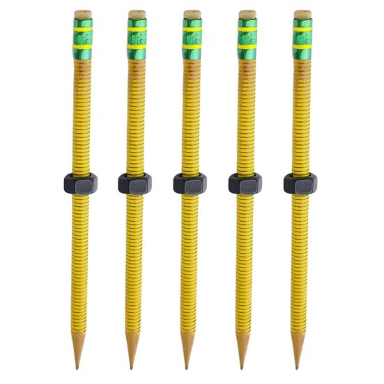 1/2/3/5/10Pcs Nut Decompression Pen Stress Relief Threaded Wooden Pencil Students School Work Anxiety Relief Silent Calming Rotating Nut Fidget Pencil