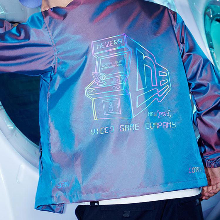 New Era SS22 Millennium Colorful Reflective Letter Coach Jacket Unisex Jacket 13095686