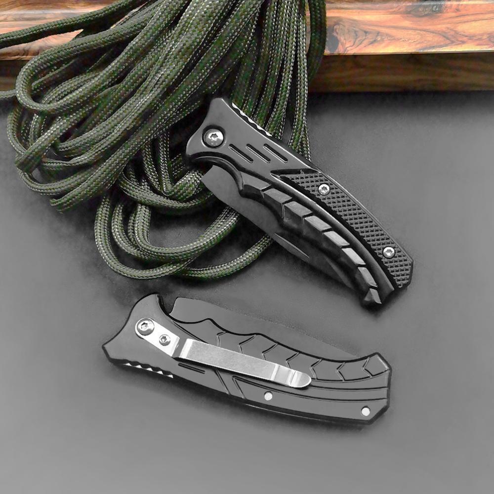 New Fine Stainless Steel Folding Pocket Knife with Sharp Edge Multifunctional Utility Tool for Camping BBQ and Outdoor Survival
