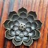Lotus Alloy Multi-Hole Incense Holder and Burner for Aromatherapy