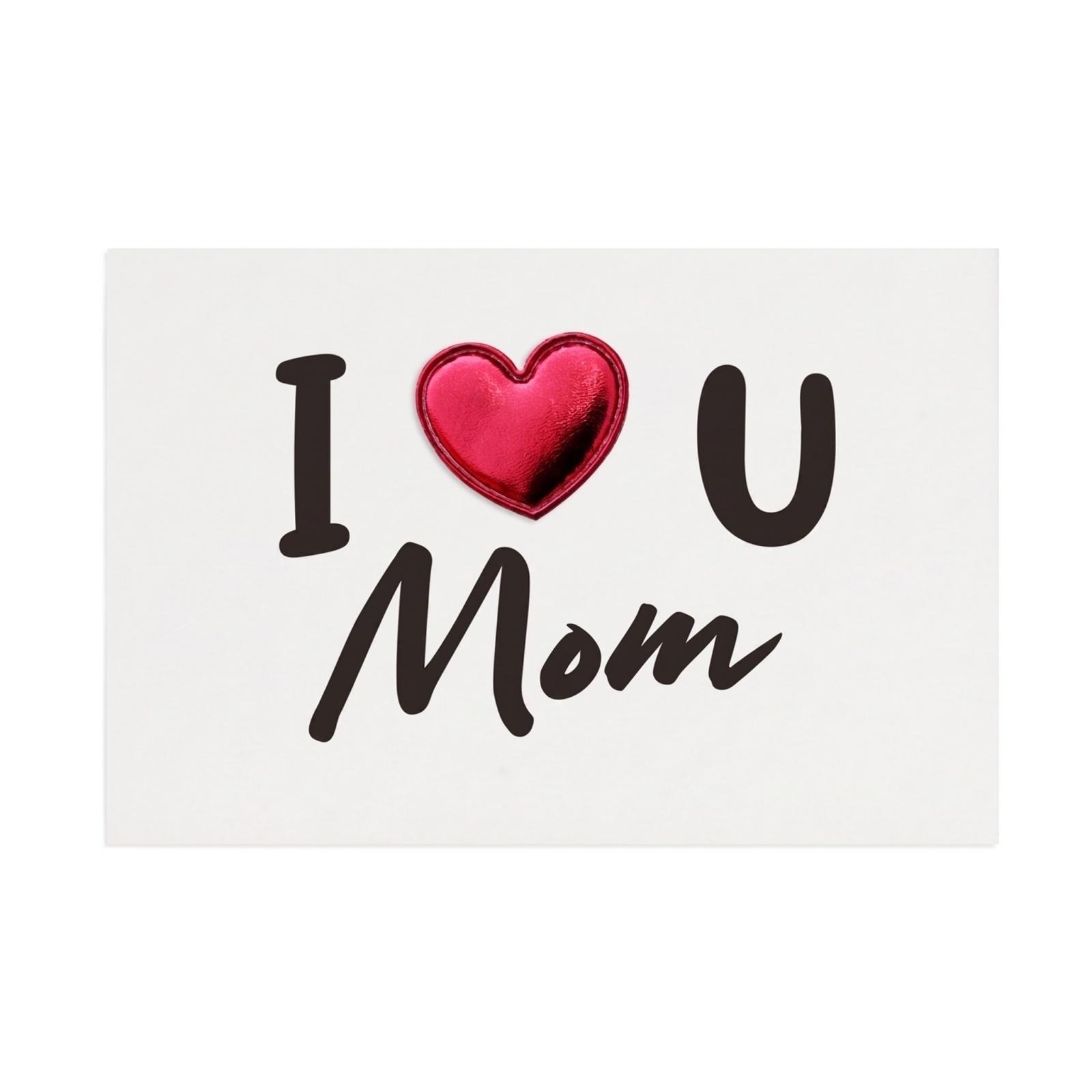 

Mother’s Day Greeting Card with Embossed Heart Shaped Balloon Flower Pot Design and Blank Interior for Message One Size