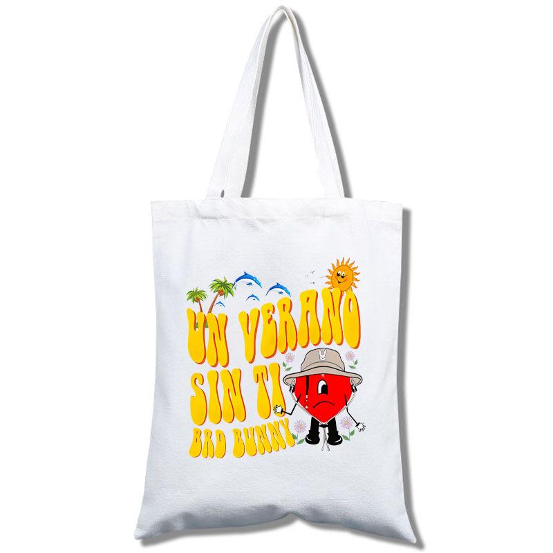 Un Verano Sin Ti Hip-Hop Singer, Student Shopping Canvas Carry-On Messenger Bag no zipper