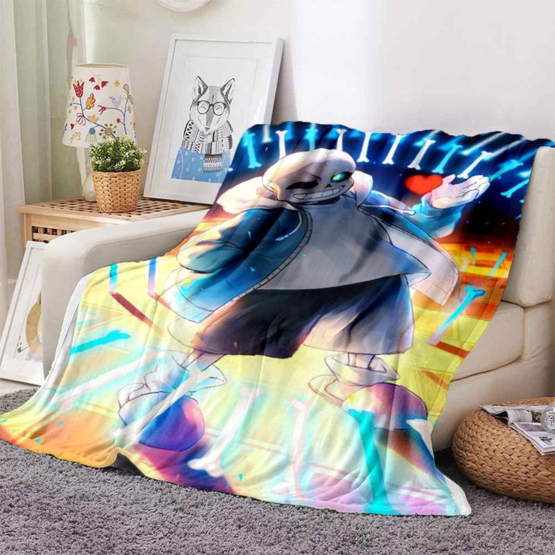 Underground Legend Game Sofa Bed Blanket Super Soft Warm U-Undertale Sans Funny 3D Print Blanket Cover Fleece Throw Blanket