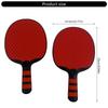 1 Par Equipo de Tenis de Mesa de Goma para Principiantes Set de Paletas de Pingpong Bate de Tenis de Mesa Set de Raquetas de Tenis de Mesa