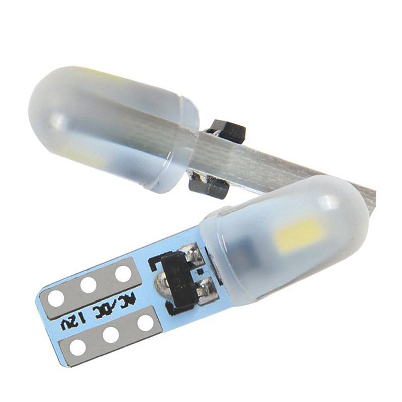 T5 Auto Car Dashboard Lights 2 3014 Smd Reading Instrument Panel Lamp No Polarity Led Bulb White 12V Dc