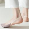 Half Palm Cotton Sling Socks for Women High Heeled Sandals Summer Boat Socks Shallow Mouth Non-Slip Invisible Socks