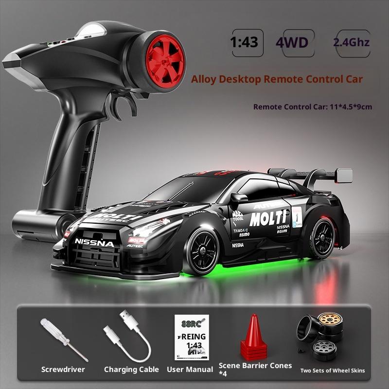 In Stock 1/43 Alloy Drift Car D43 Four-Wheel Drive Drift Car Desktop Series, Fully Proportional Including Gyroscope