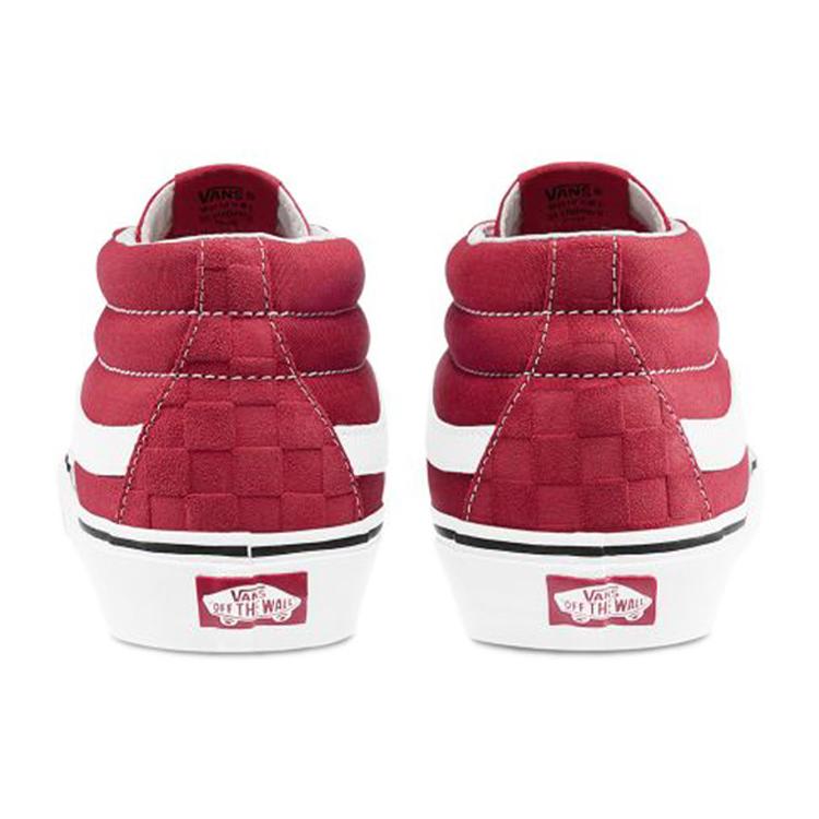 Vans Sk8 Mid Mid Top Skate Shoes Unisex Red VN0A3WM3WJ2
