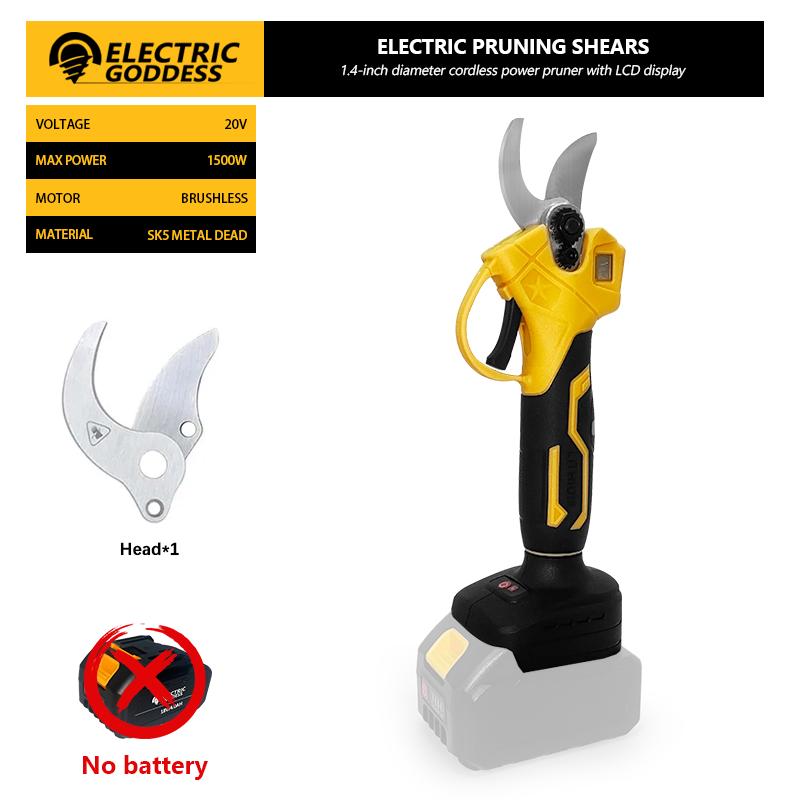 

Бесщеточные аккумуляторные Электрические ножницы 1500 Вт высокая мощность Электрическая богиня Сад фруктовый сад Ветка дерева многофункциональный Секатор