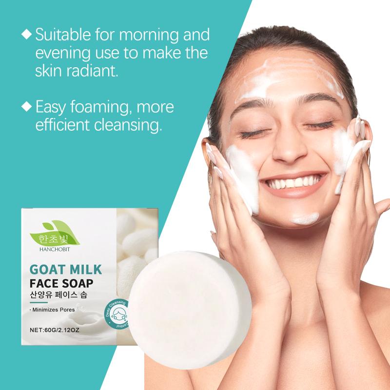 Goat Milk Deep Cleaning Soap With Coconut Oil Refreshing Moisturizing Formula For Daily Face Washing
