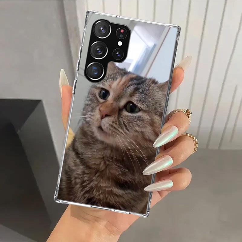 Pet Cat Funny Memes Phone Case for Samsung Galaxy S26 S24 S23 Ultra S25 Edge S22 S21 Plus S20 FE + Soft Print Shell Funda Galaxy