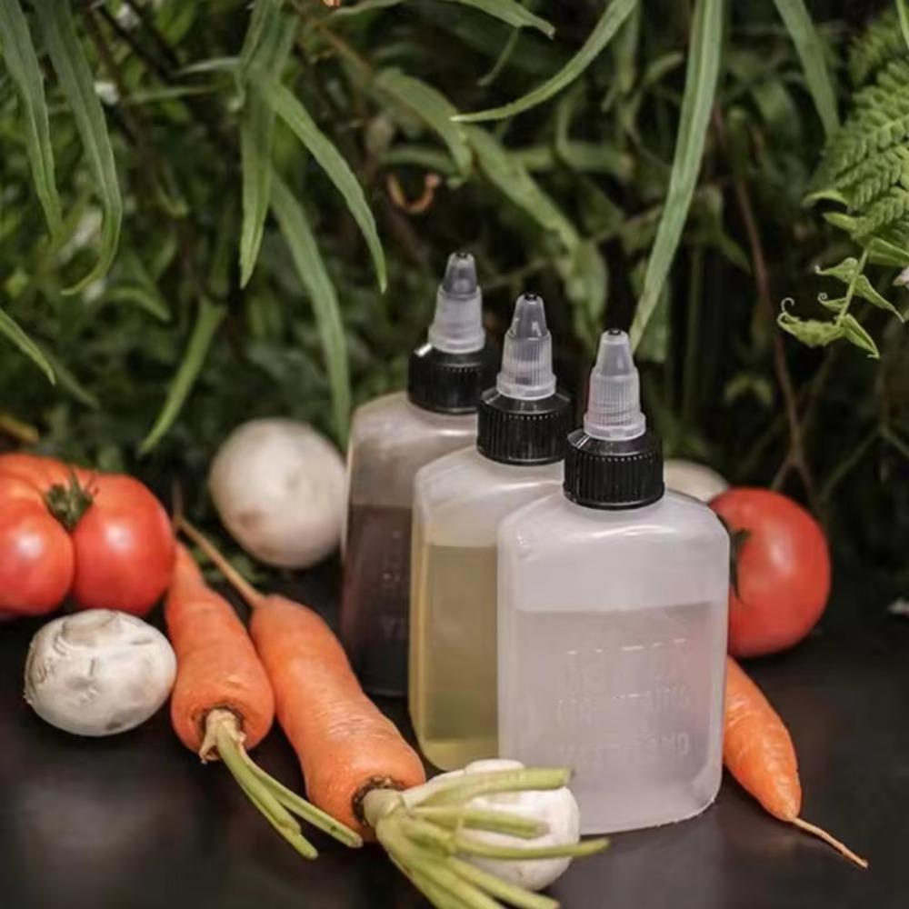 4pcs Plastic BBQ Oil Dispenser 100ml Squeeze Sauce Bottles Outdoor Oil Bottle  Ketchup