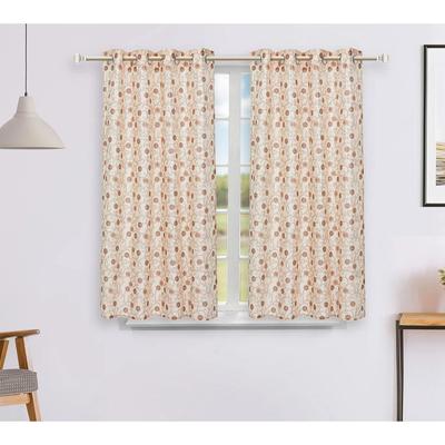 Solimo Polyester-Fenstervorhang mit Blumenblatt-Aufdruck