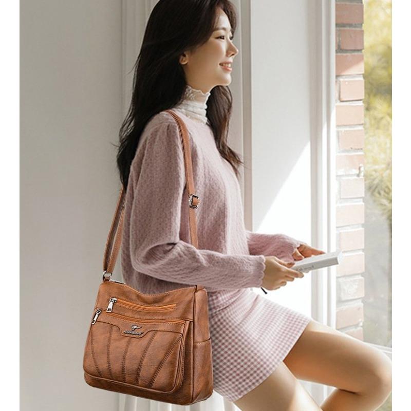 Miękka skórzana torba damska markowa designerska torebka damska torebki 2023 luksusowa damska torba na ramię o dużej pojemności torby Crossbody Sac